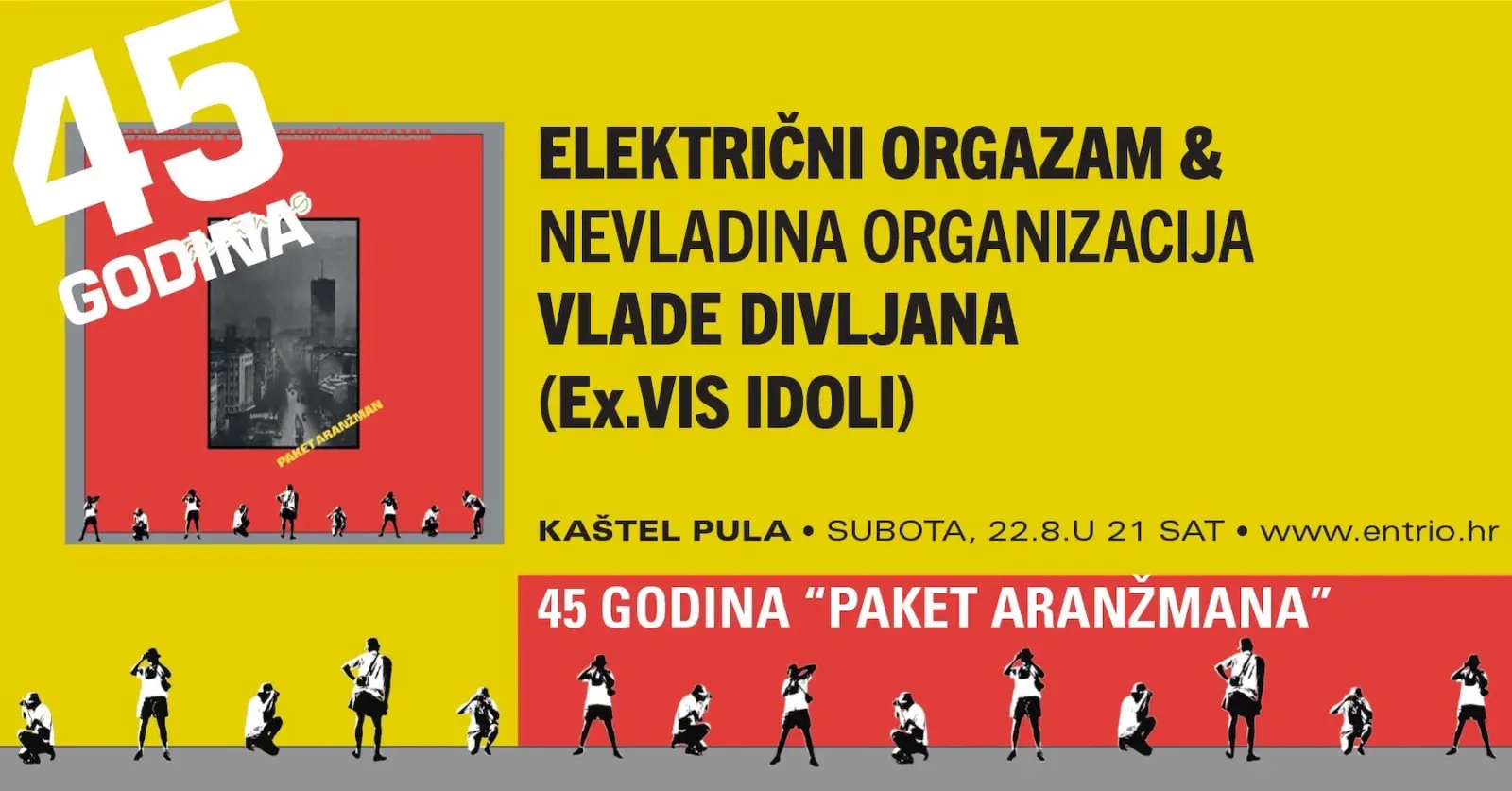 Električni orgazam, Nevladina Organizacija Vlade Divljana (ex Idoli) - Kaštel Pula - Pula - 12.08.2026.