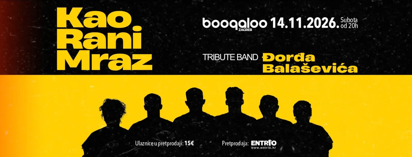 KAO RANI MRAZ - Boogaloo - Zagreb - 15.09.2026.