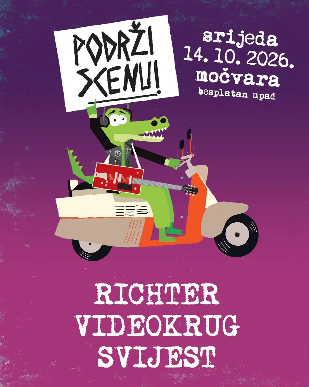 Svijest, Videokrug, Richter - Klub Močvara - Zagreb - 21.09.2026.