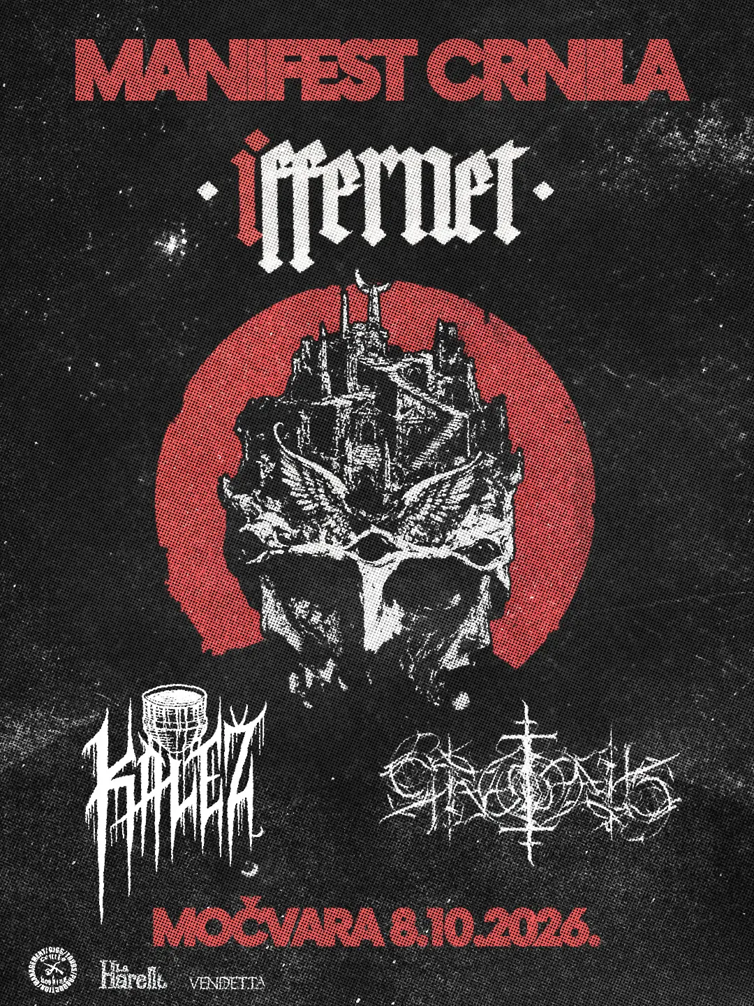 Iffernet, Kalež, Crudelis - Klub Močvara - Zagreb - 05.10.2026.