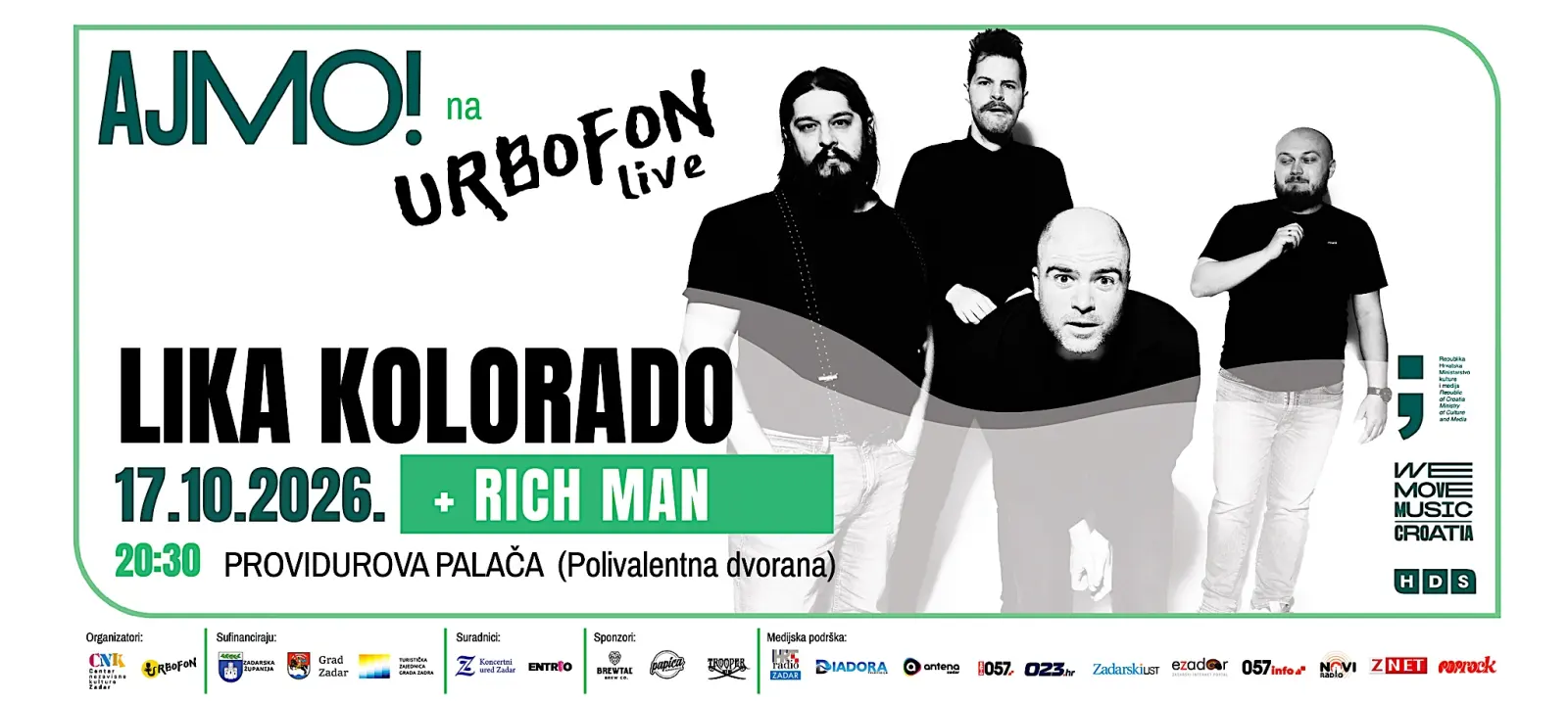 Lika Kolorado, Rich Man - Polivalentna dvorana - Providurova palača - Zadar - 07.10.2026.