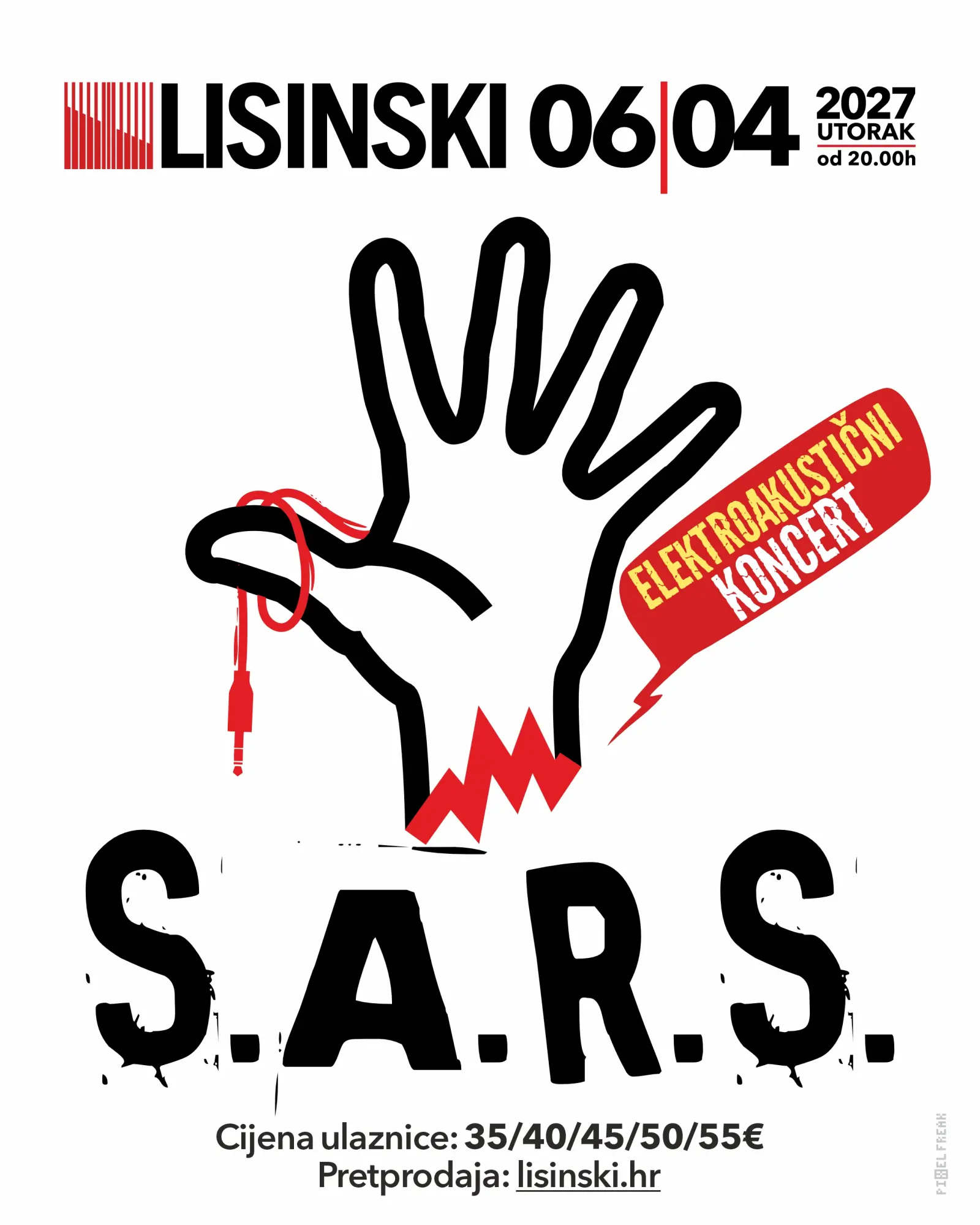 S.A.R.S. - Koncertna Dvorana Vatroslava Lisinskog - Zagreb - 16.10.2026.
