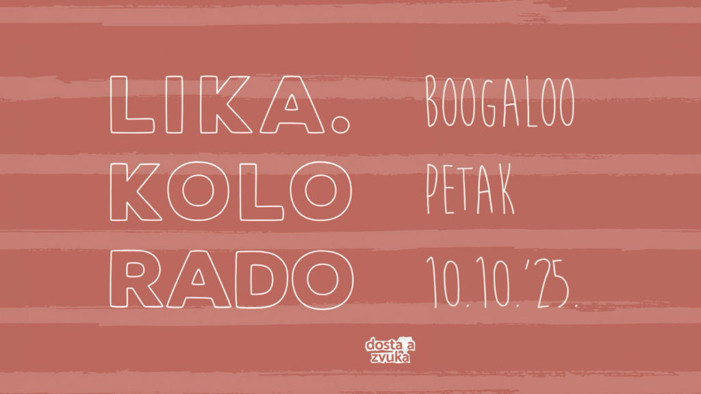 Lika Kolorado najavljuje veliki zagrebački koncert 10. listopada u klubu Boogaloo