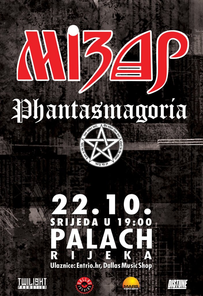 MAKEDONSKE ETNO DARK LEGENDE MIZAR I ZAGREBAČKI MRAČNJACI PHANTASMAGORIA 22.10. U RIJEČKOM PALACHU