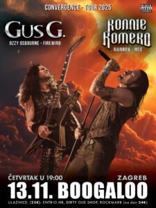 DVA VELIKANA METAL SCENE,  GUS G (OZZY OSBOURNE, FIREWIND) I RONNIE ROMERO (RAINBOW, ELEGANT WEAPONS, MSG) DOLAZE U ČETVRTAK 13.11. U ZAGREBAČKI KLUB BOOGALOO