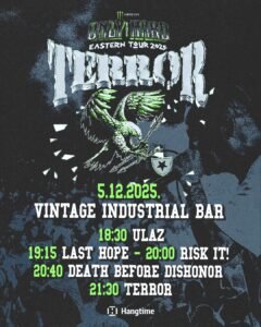 Veliki hardcore spektakl ovaj petak u Vintageu, objavljena satnica za Terror!