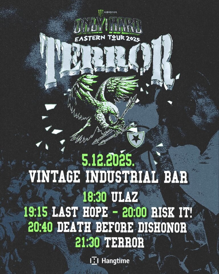 Veliki hardcore spektakl ovaj petak u Vintageu, objavljena satnica za Terror!