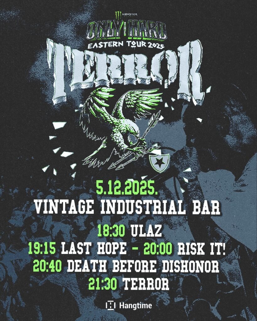 Veliki hardcore spektakl ovaj petak u Vintageu, objavljena satnica za Terror!
