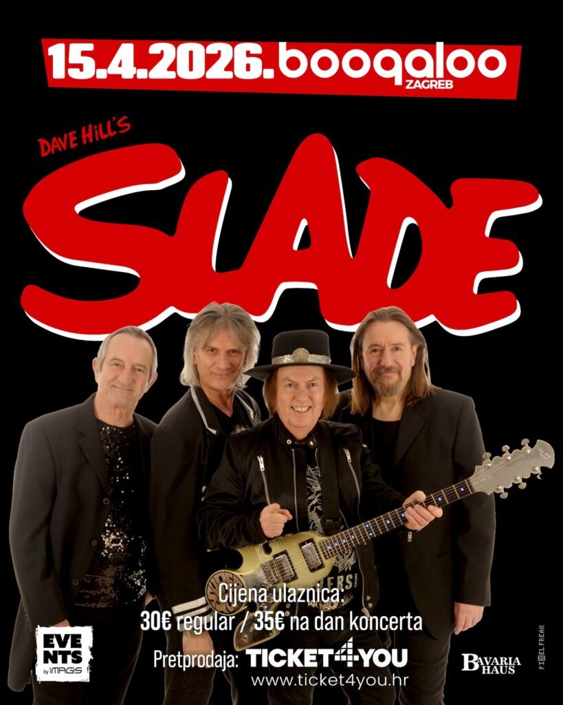 DAVE HILL’S SLADE – live u Zagrebu 15. travnja Boogaloo 
