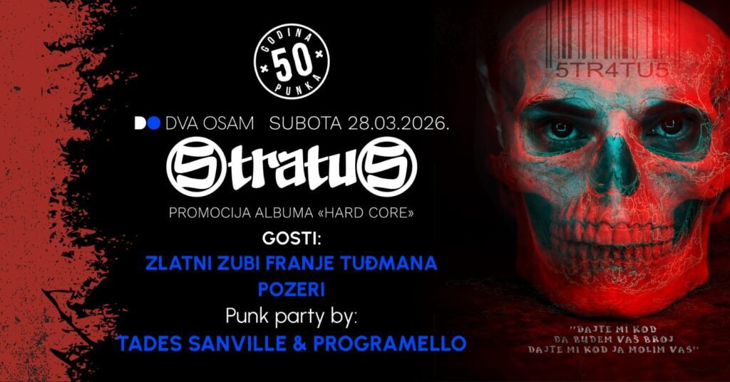 Parada punka u DVA OSAM: Stratusima se pridružuju Zlatni Zubi Franje Tuđmana i Pozeri