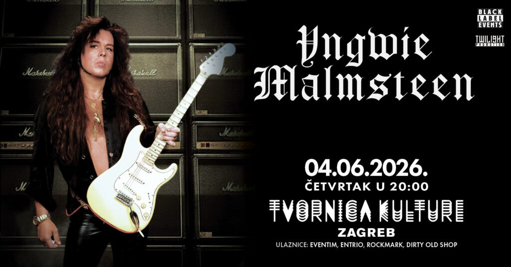 GITARISTIČKA LEGENDA YNGWIE MALMSTEEN, JEDAN OD NAJBOLJIH I NAJUTJECETANIJIH GITARISTA SVIH VREMENA, DOLAZI PO PRVI PUTA U HRVATSKU, U ČETVRTAK 04.06.2026. U ZAGREBAČKU TVORNICU KULTURE