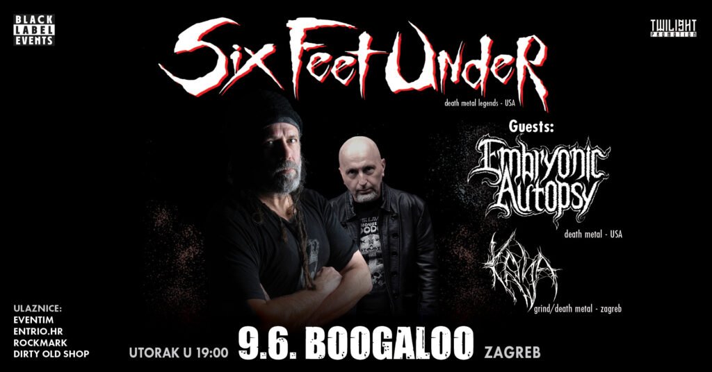 AMERIČKE DEATH METAL LEGENDE SIX FEET UNDER